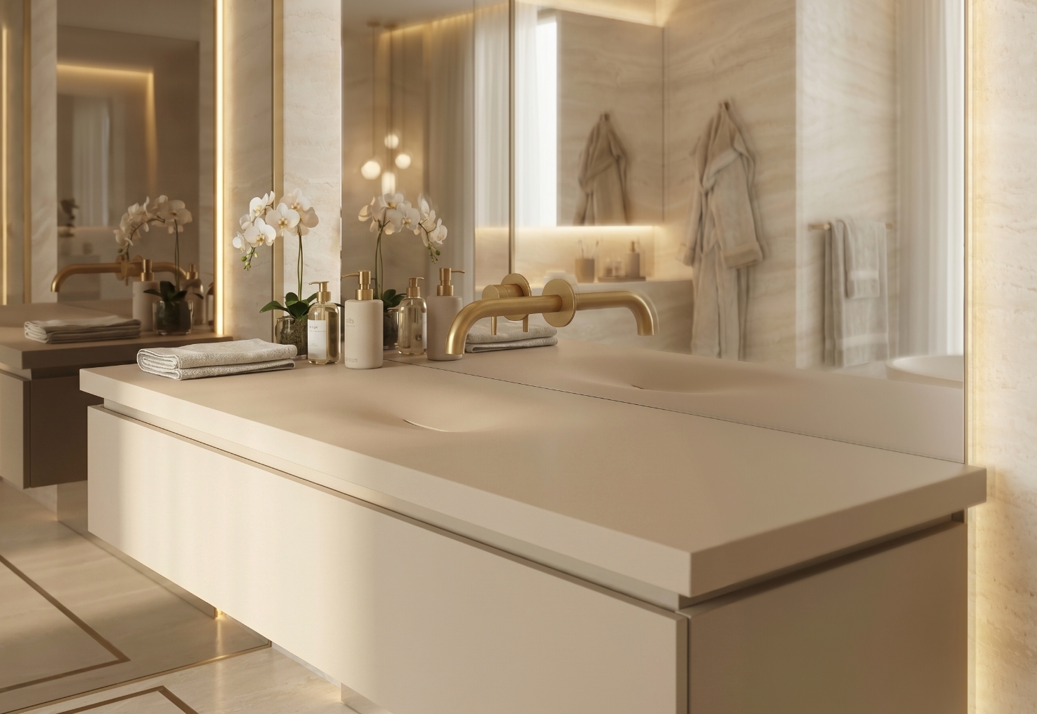 SLIM SINK Beige